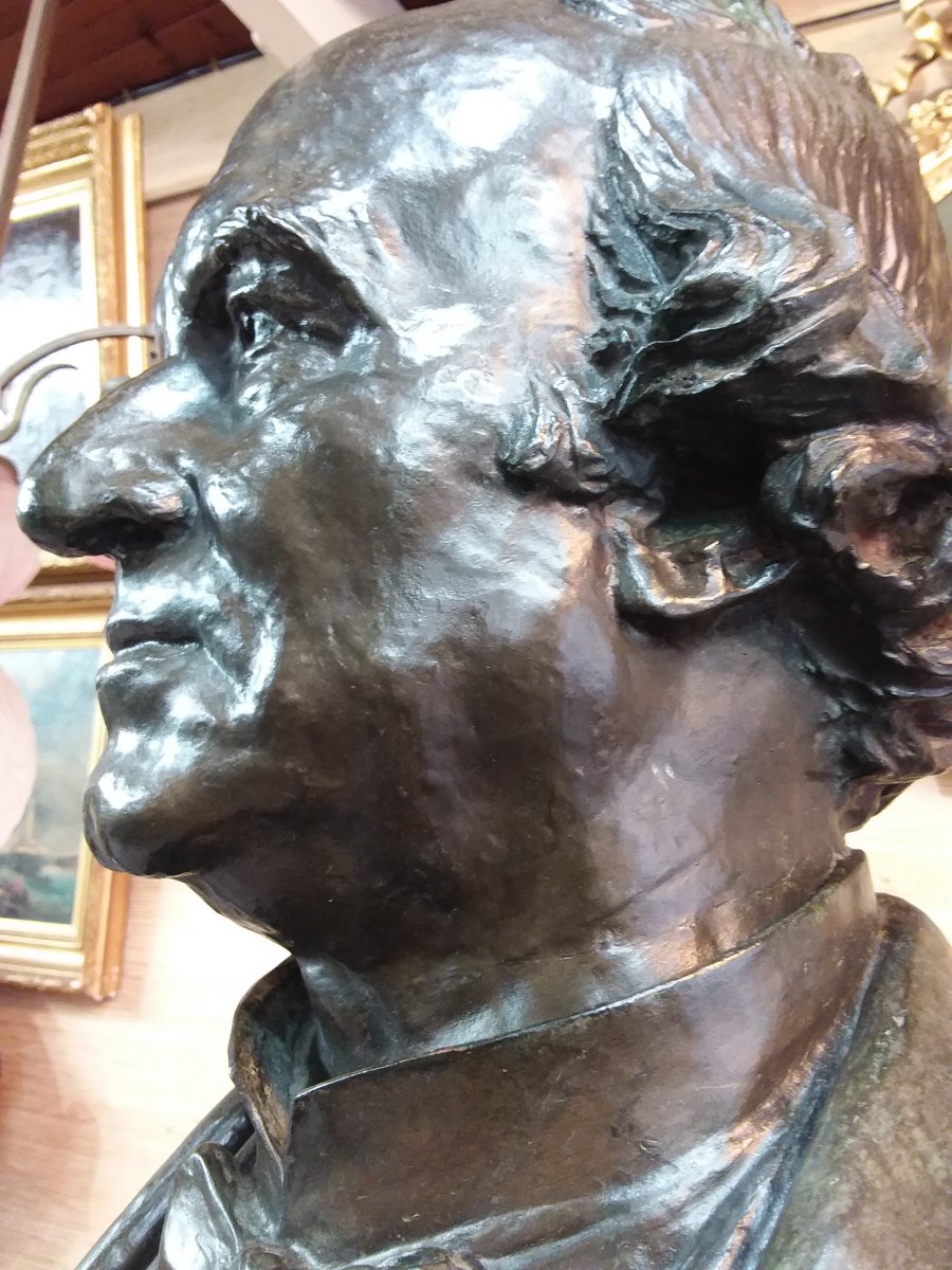 Bronze Bust Of Jean-baptiste Dumas By Eugène Guillaume Dated 1883-photo-5