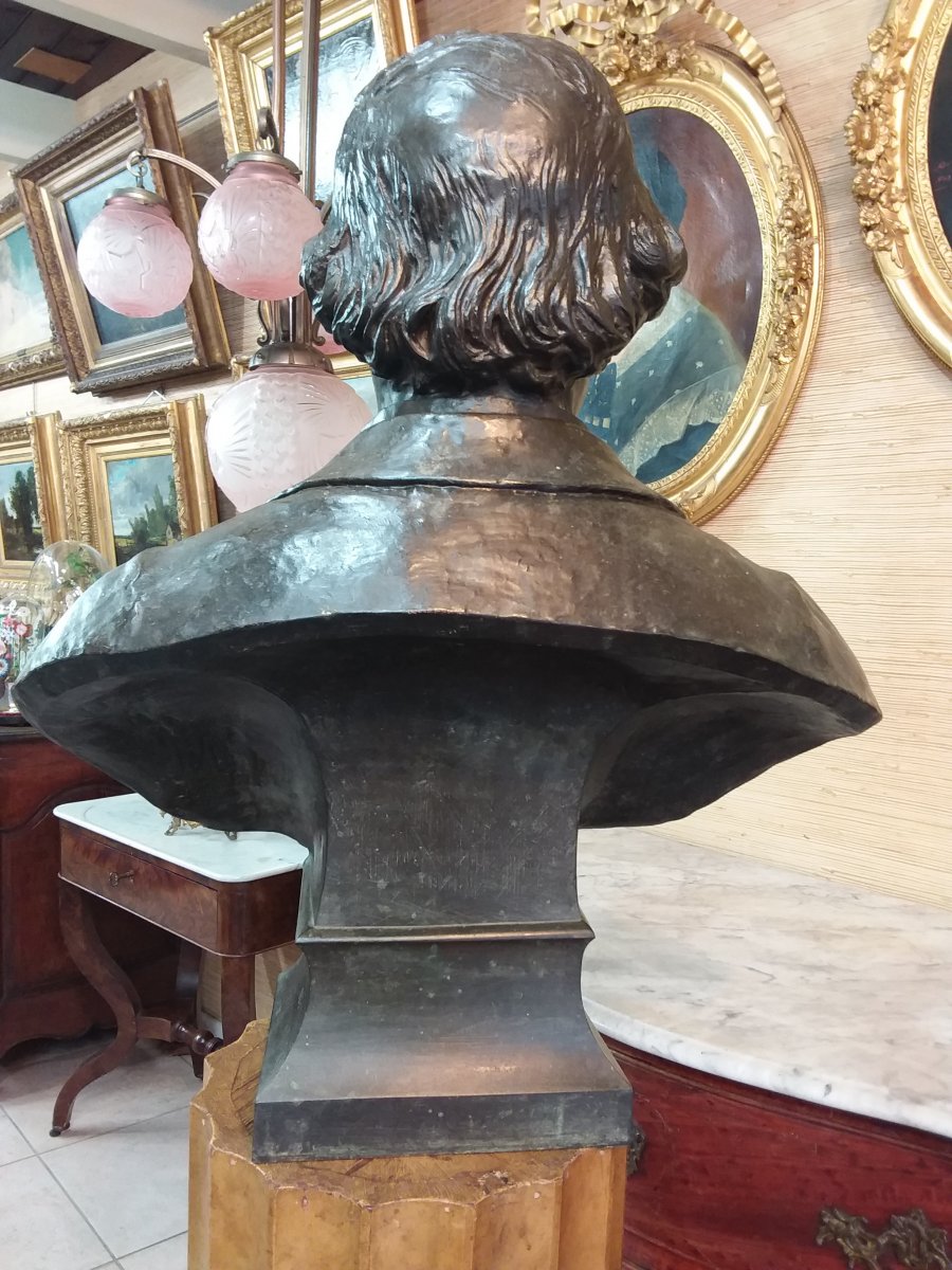 Bronze Bust Of Jean-baptiste Dumas By Eugène Guillaume Dated 1883-photo-6