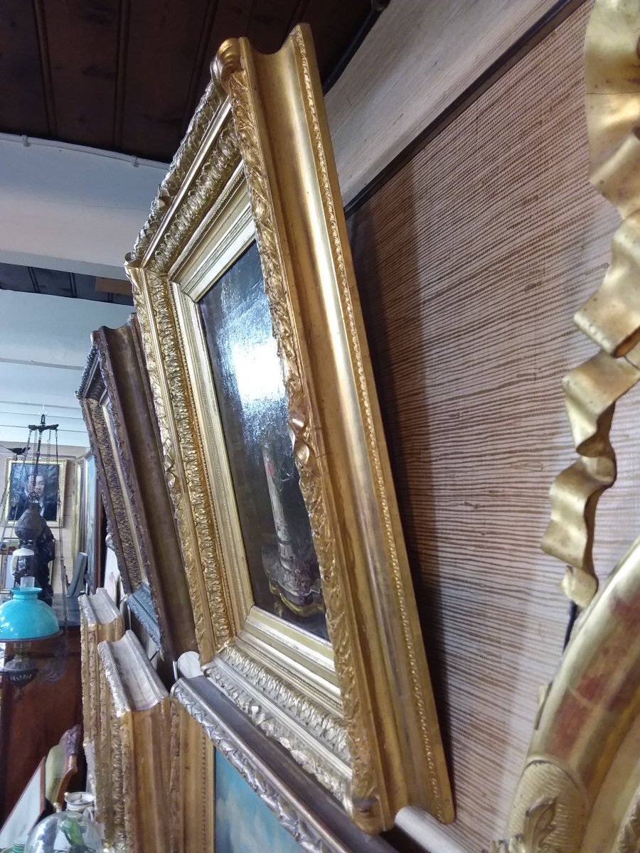 Tableau Encadré Représentant Un Bouquet De Lilas Dans Un Vase, d'Après A Baudit Par Léonce Furt-photo-6