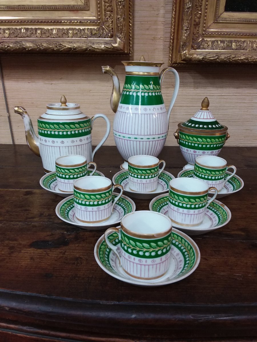 9-piece Empire / Restoration Period Coffee Service