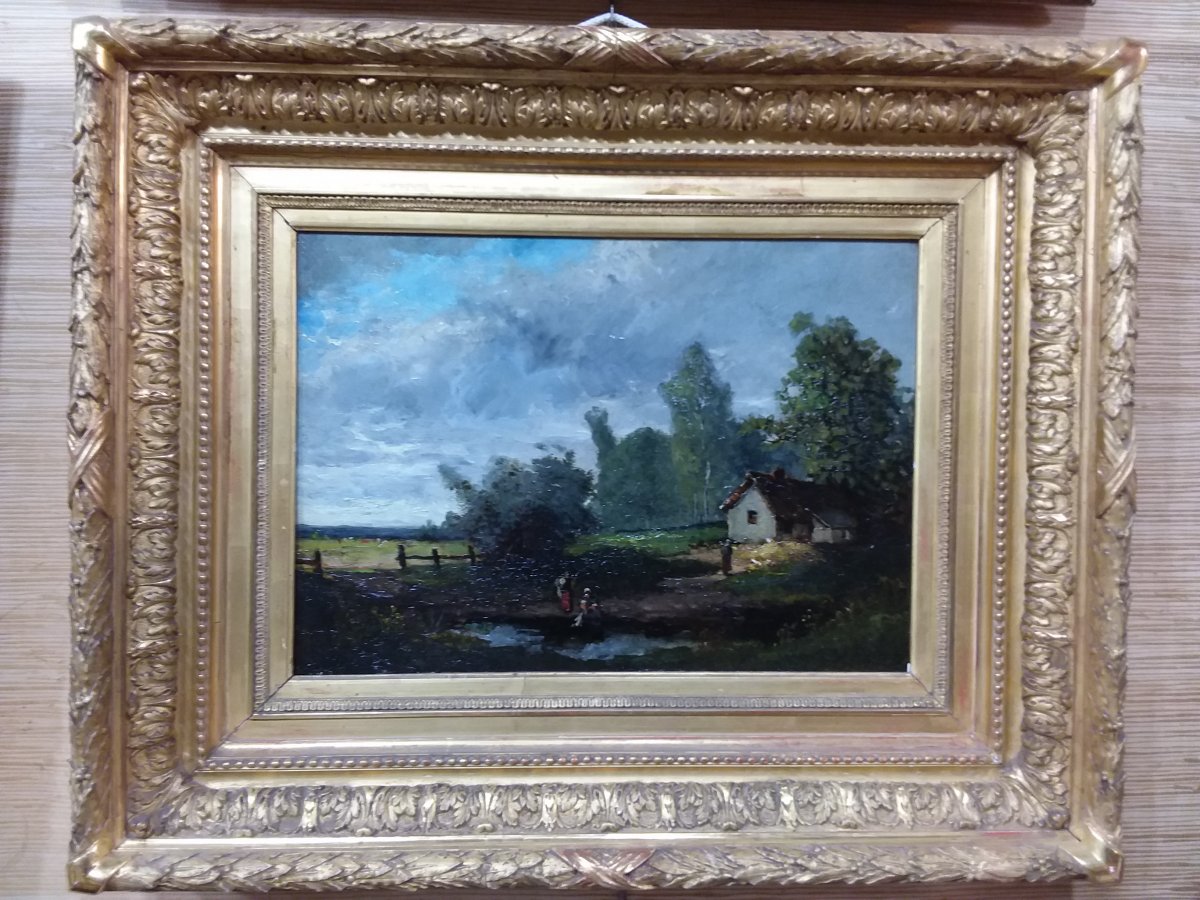 Pair Of Paintings Signed VallÉe Étienne Maxime In Their Original Frames-photo-2