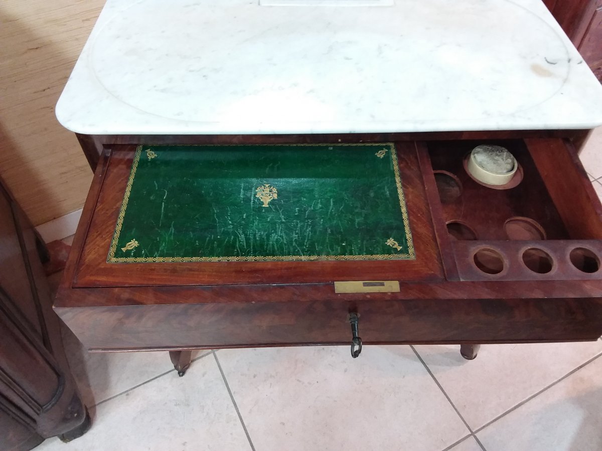 Mahogany Dressing Table And Mahogany Veneer Restoration Period 1820-1830-photo-1