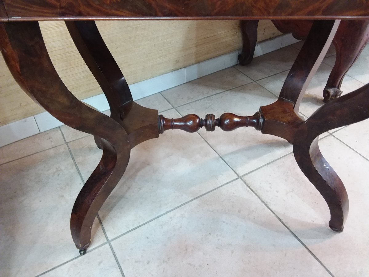 Table De Toilette En Acajou Et Placage d'Acajou d'époque Restauration 1820-1830-photo-2