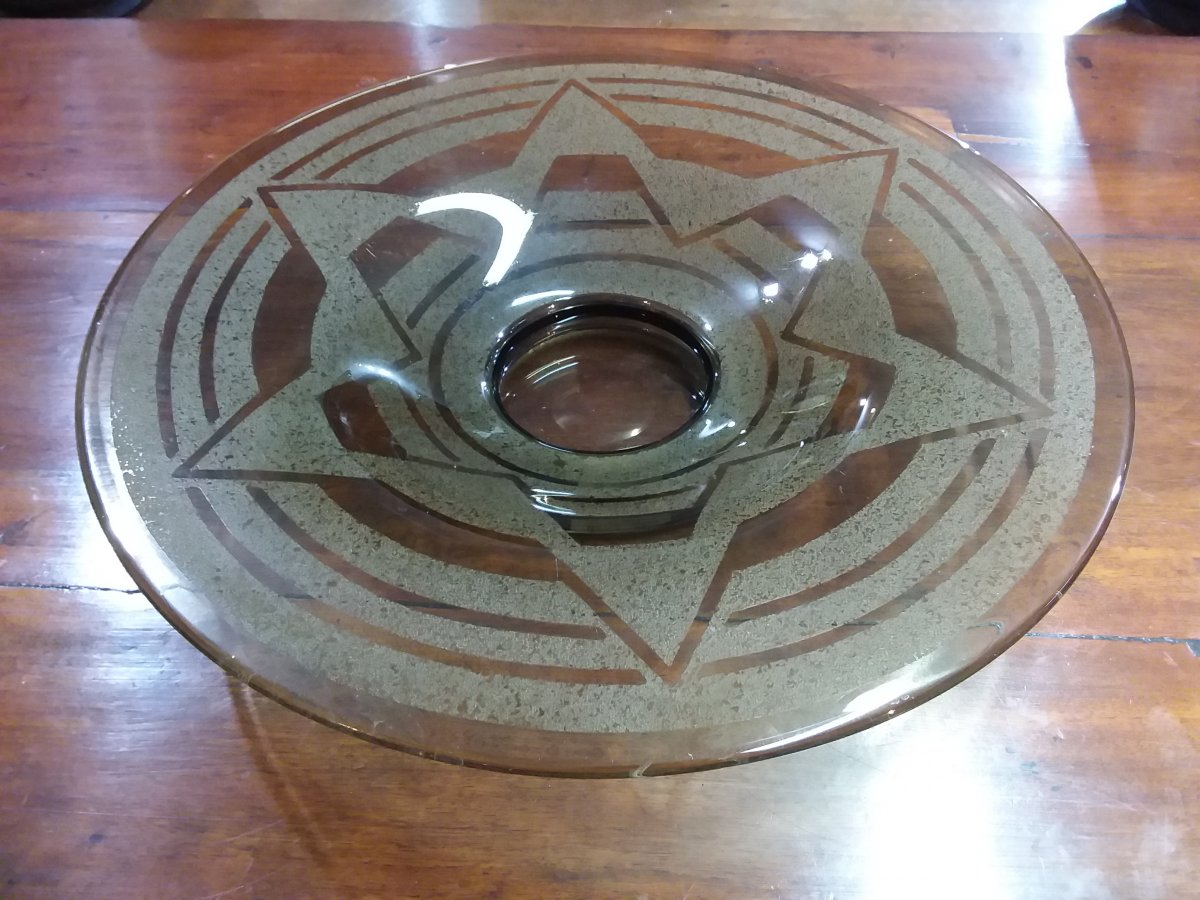 Art Deco Glass Cup Signed Schneider