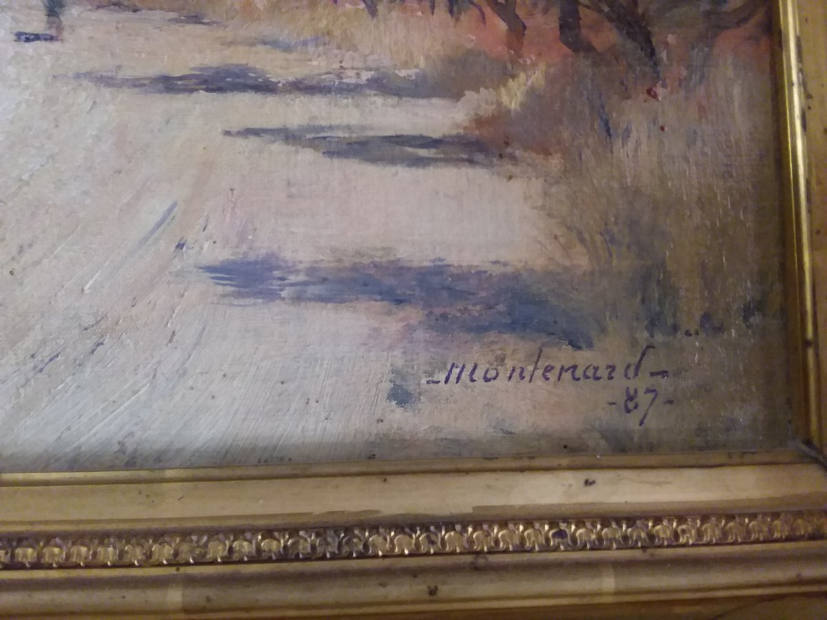 Table Signed Montenard Frédéric, Landscape Of Provence-photo-4