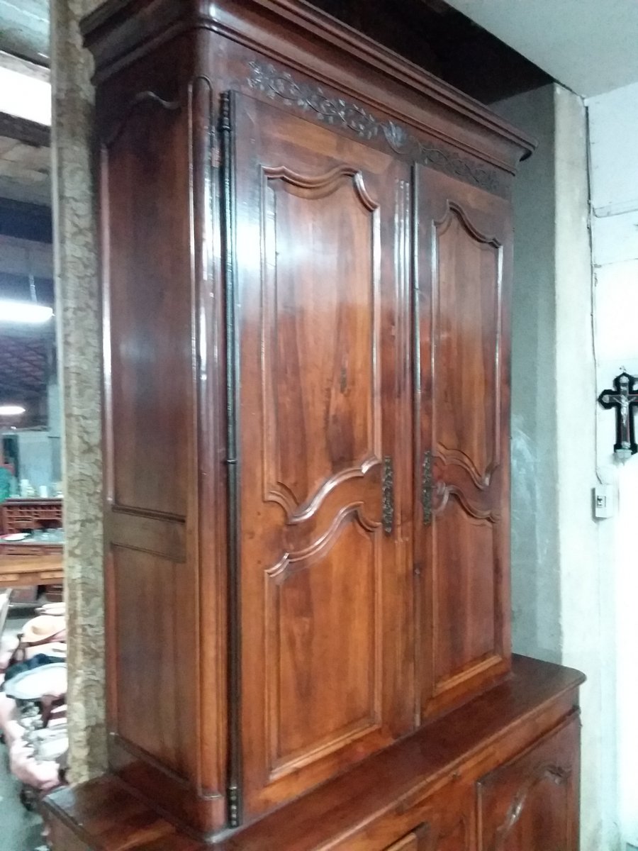 Louis XV Two-body Buffet In Eighteenth Walnut-photo-3