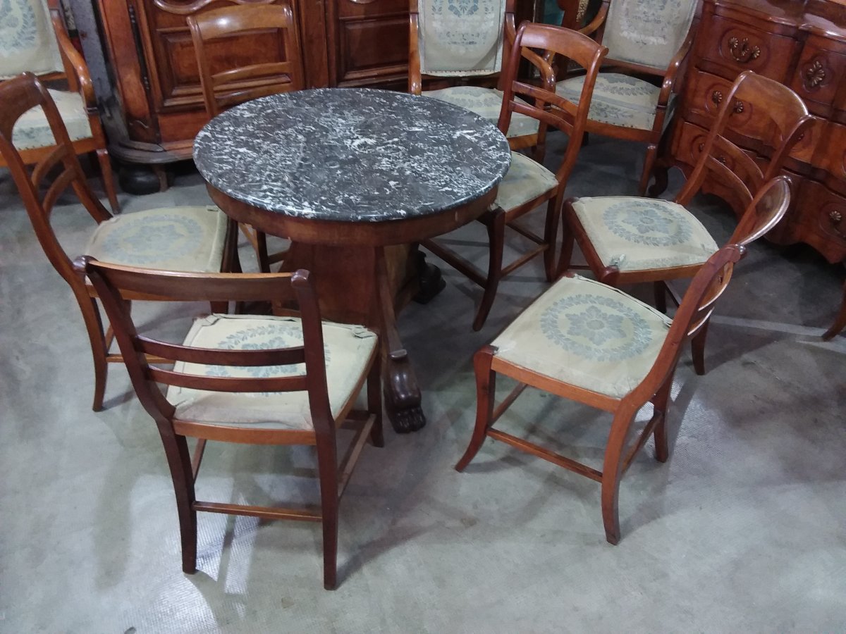 Salon Restauration à Crosses , Canapé,  6 Fauteuils Et 6 Chaises -photo-2