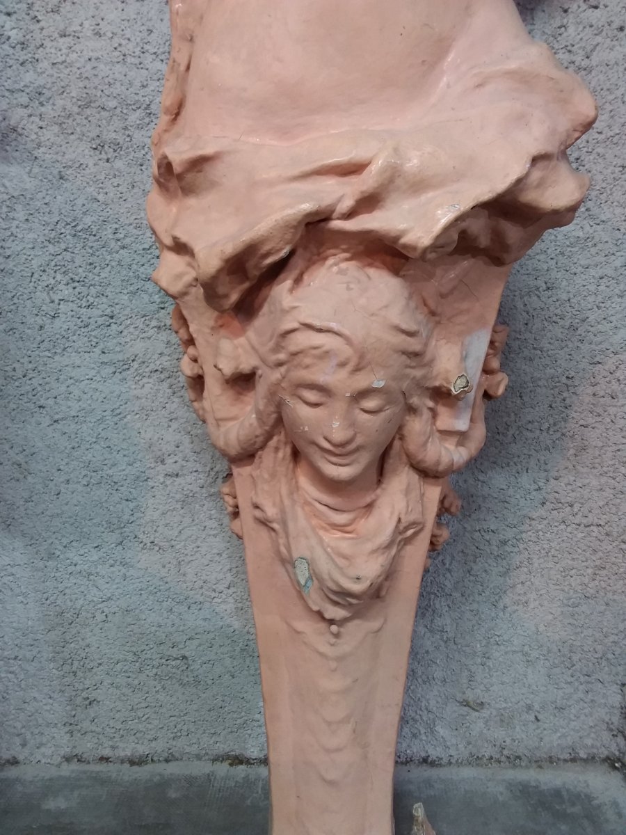 Cariatide En Plâtre Modèle d'Antonin Injalbert-photo-2