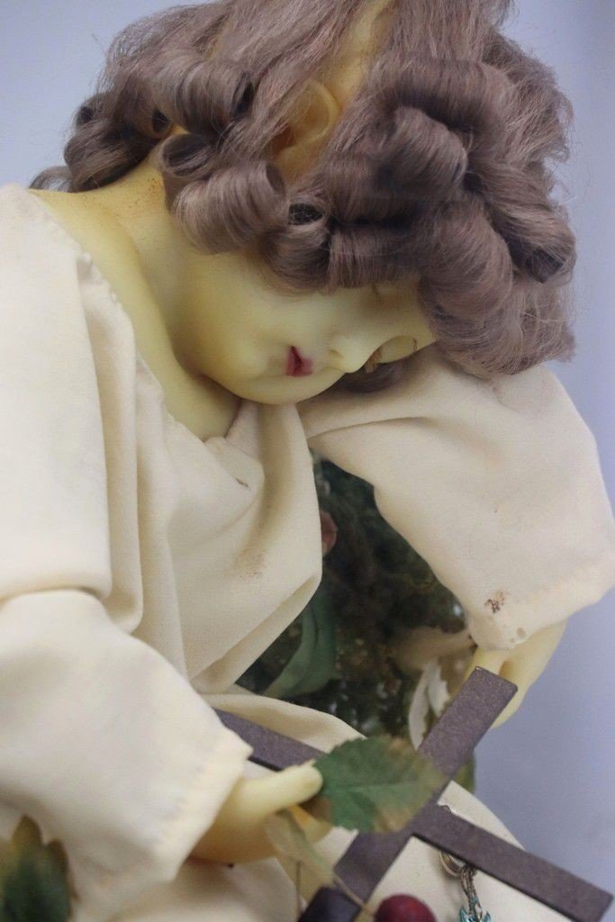 Jésus Endormi En Cire Dans Une Chasse En Verre , époque Fin XIXème -photo-2