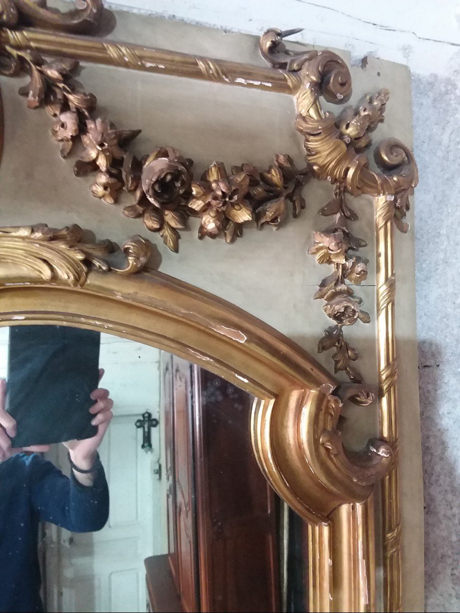 Important Miroir De Boiserie Napoléon III -photo-2