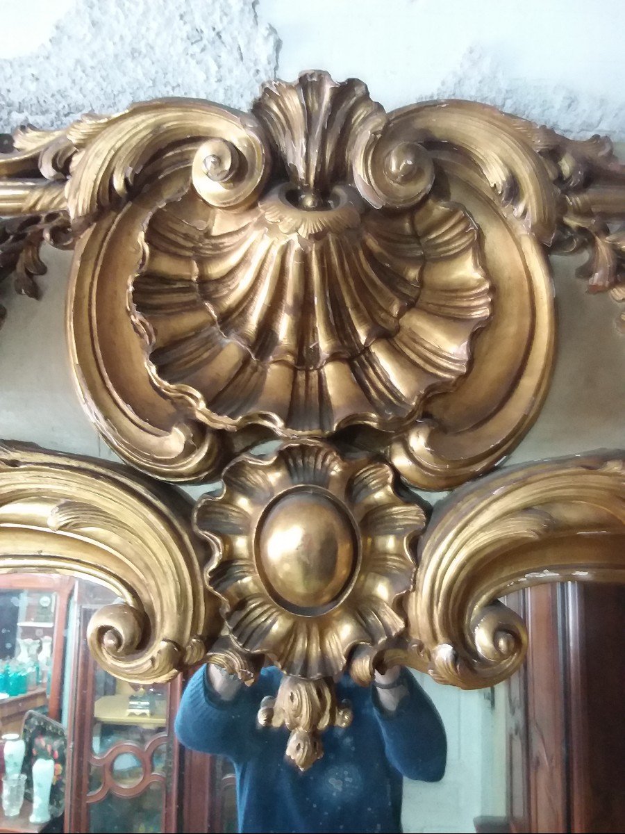 Important Miroir De Boiserie Napoléon III -photo-4