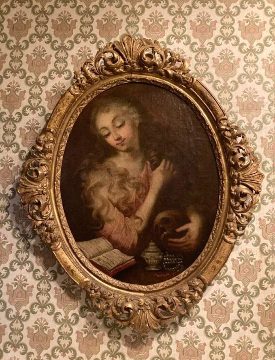 École Française,  Marie-madeleine Pénitente , Fin XVIIème-photo-2