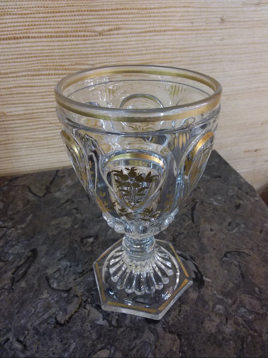 Crystal Chalice Shaped Glass-photo-2
