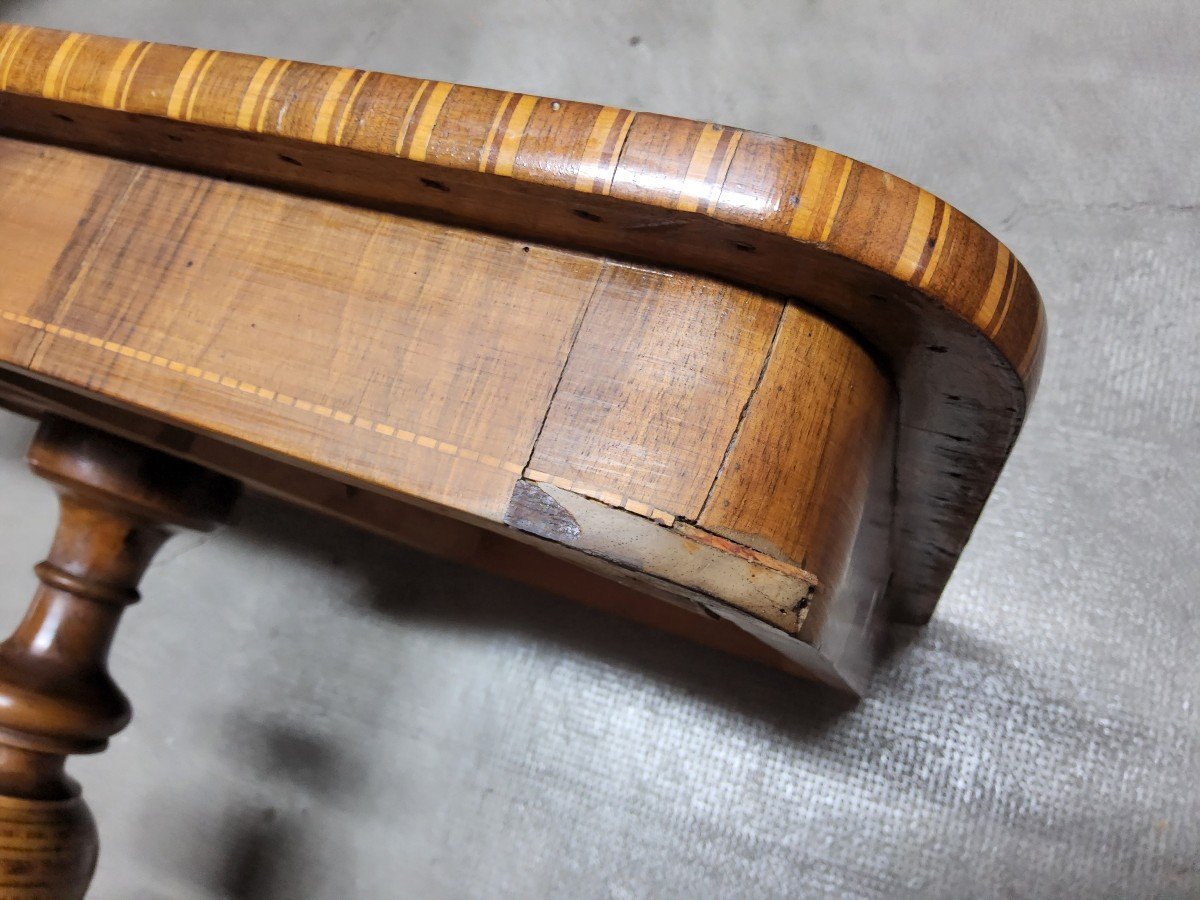 Guéridon En Marqueterie,  Italie Fin XIXème-photo-2