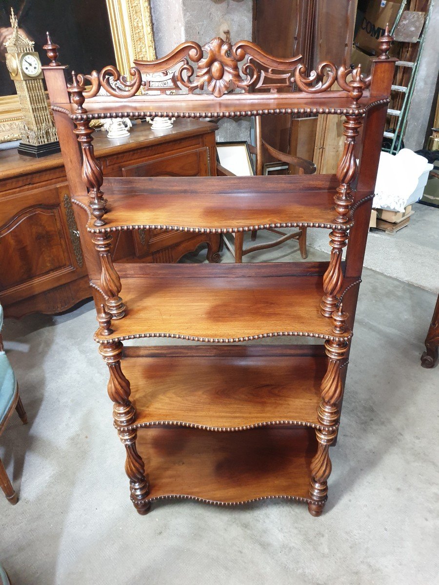 étagère Bibliothèque à 5 Plateaux d'époque Napoléon III -photo-4