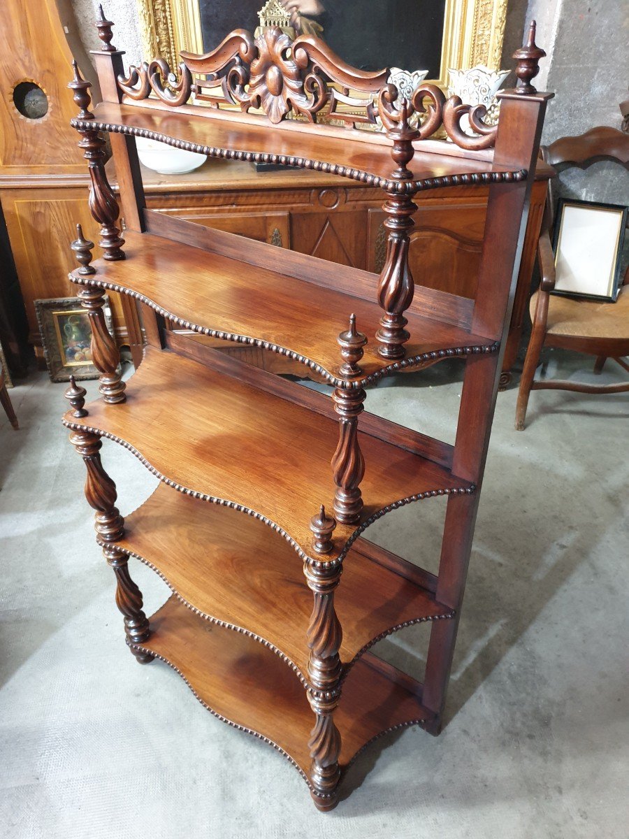 étagère Bibliothèque à 5 Plateaux d'époque Napoléon III