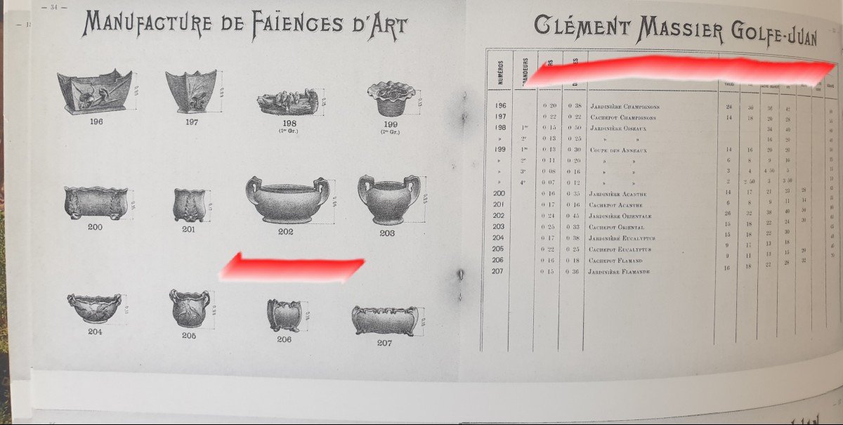 Jardinière En Faïence Clément Massier Golfe Juan Alpes Maritimes -photo-2