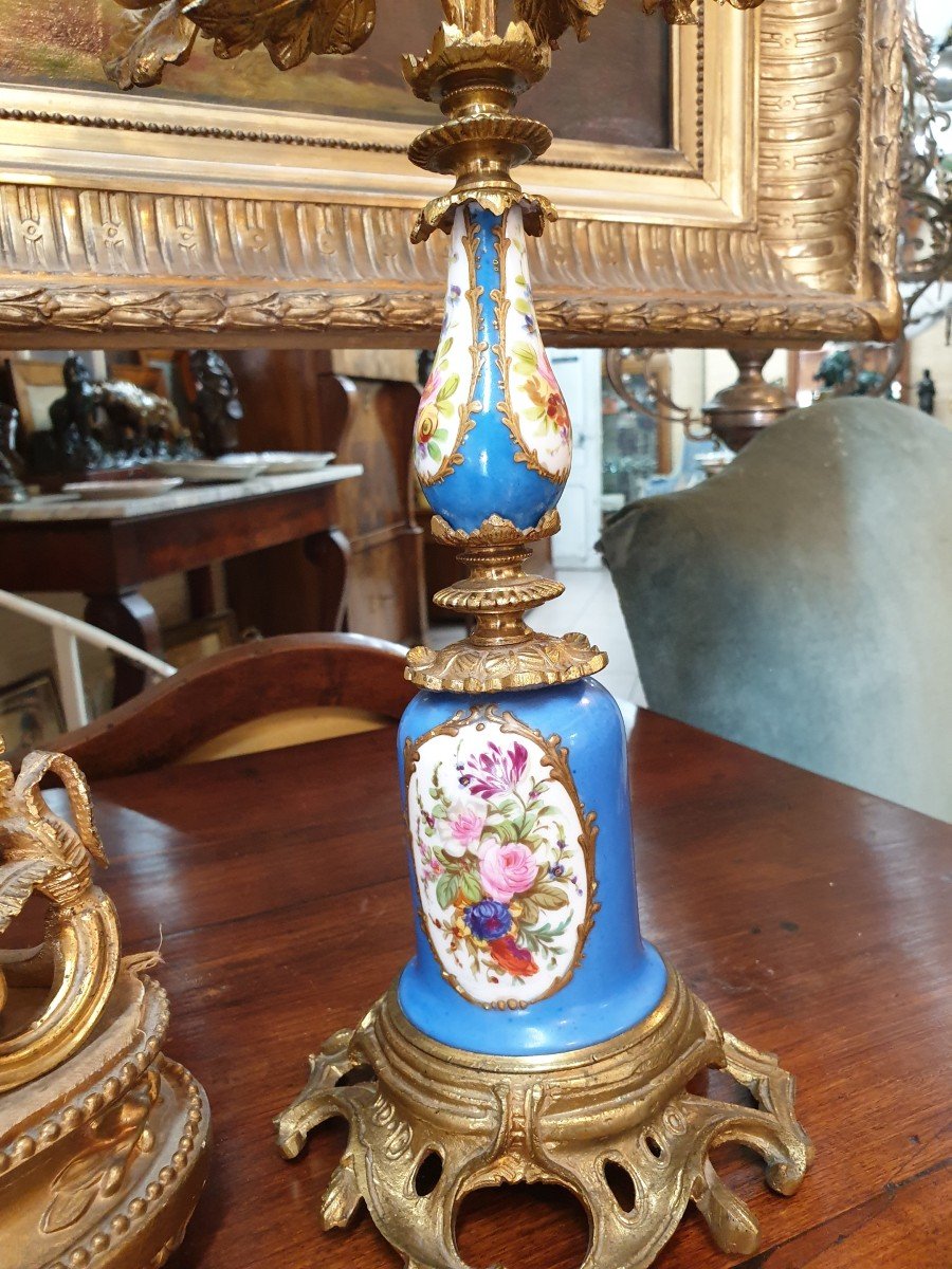 Fireplace Trim In Gilt Bronze And Porcelain Plates-photo-8