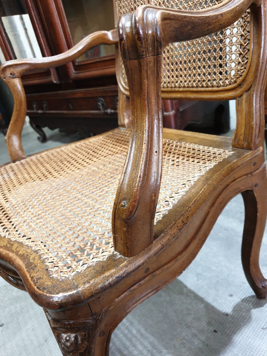 Fauteuil Canné Louis XV-photo-3