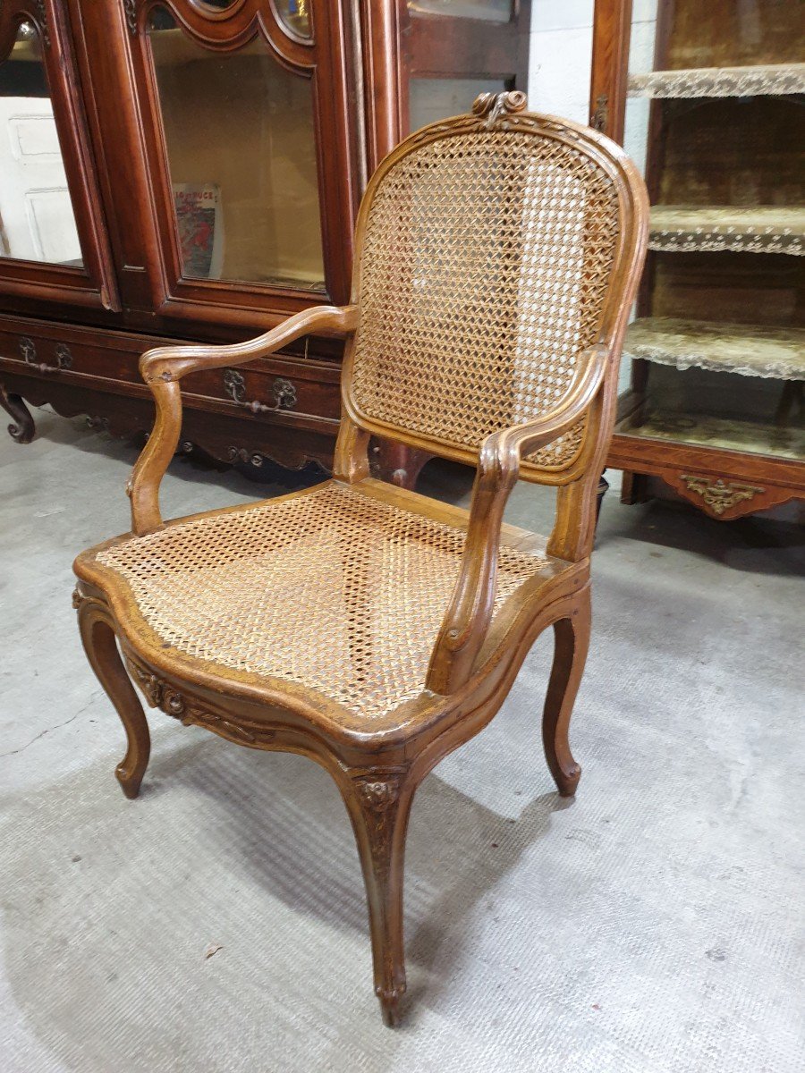 Fauteuil Canné Louis XV