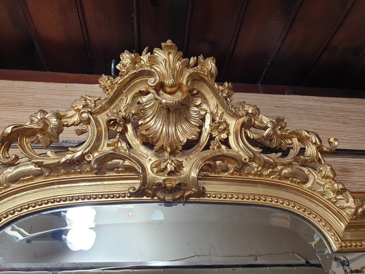 Beautiful Napoleon III Fireplace Mirror-photo-3