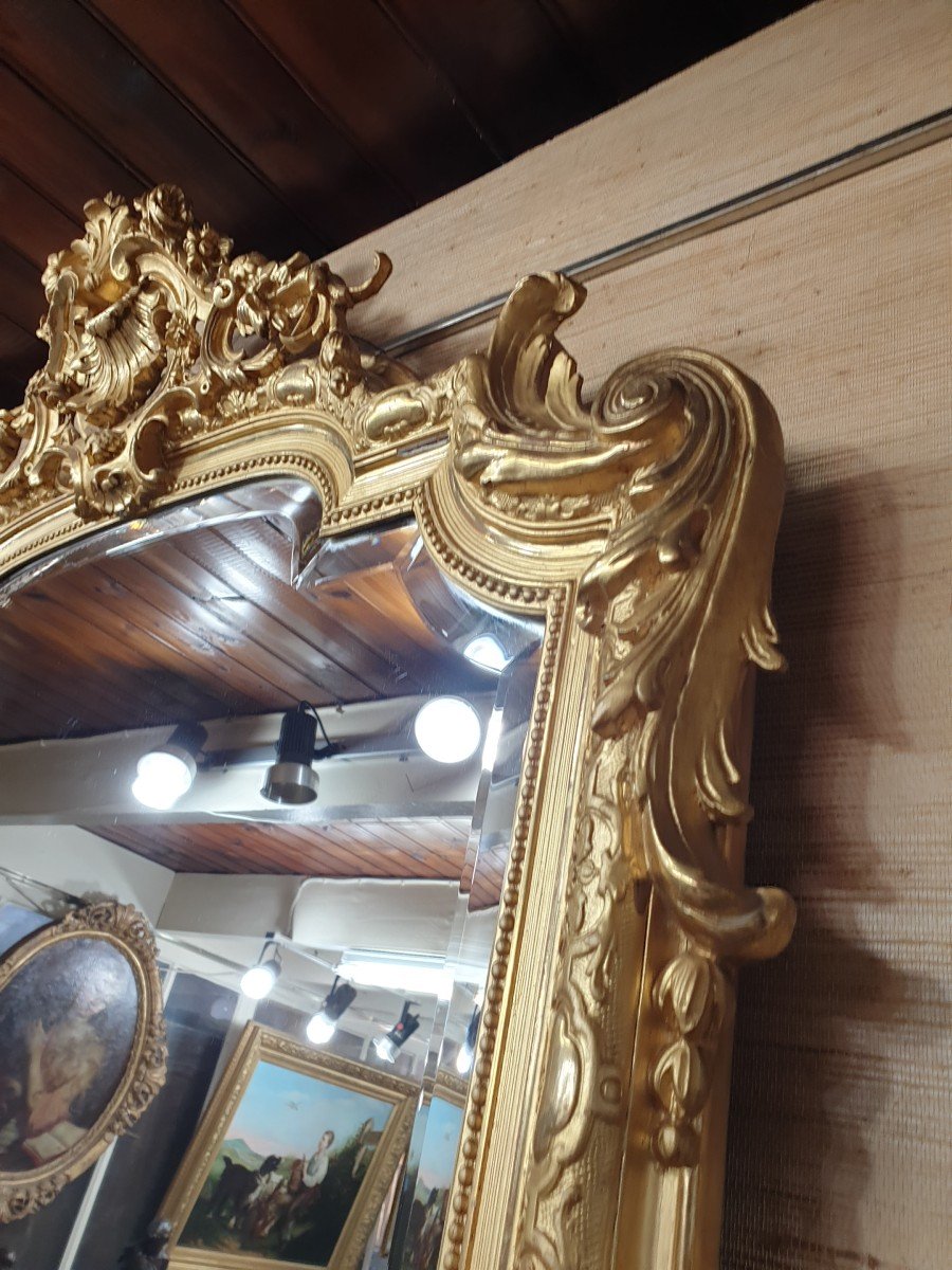 Beautiful Napoleon III Fireplace Mirror-photo-3