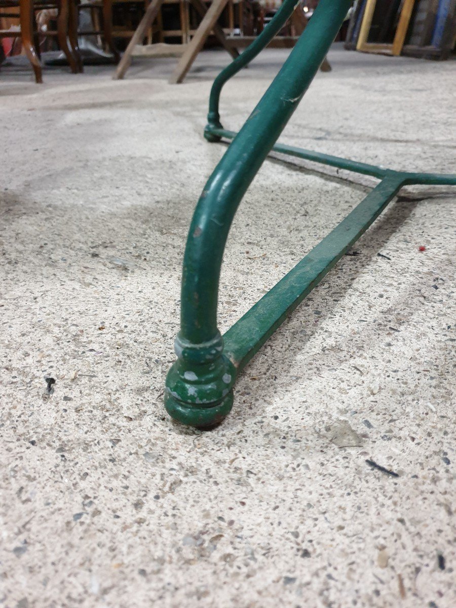 Pedestal Table Marble Top Bowl Metal Base-photo-2