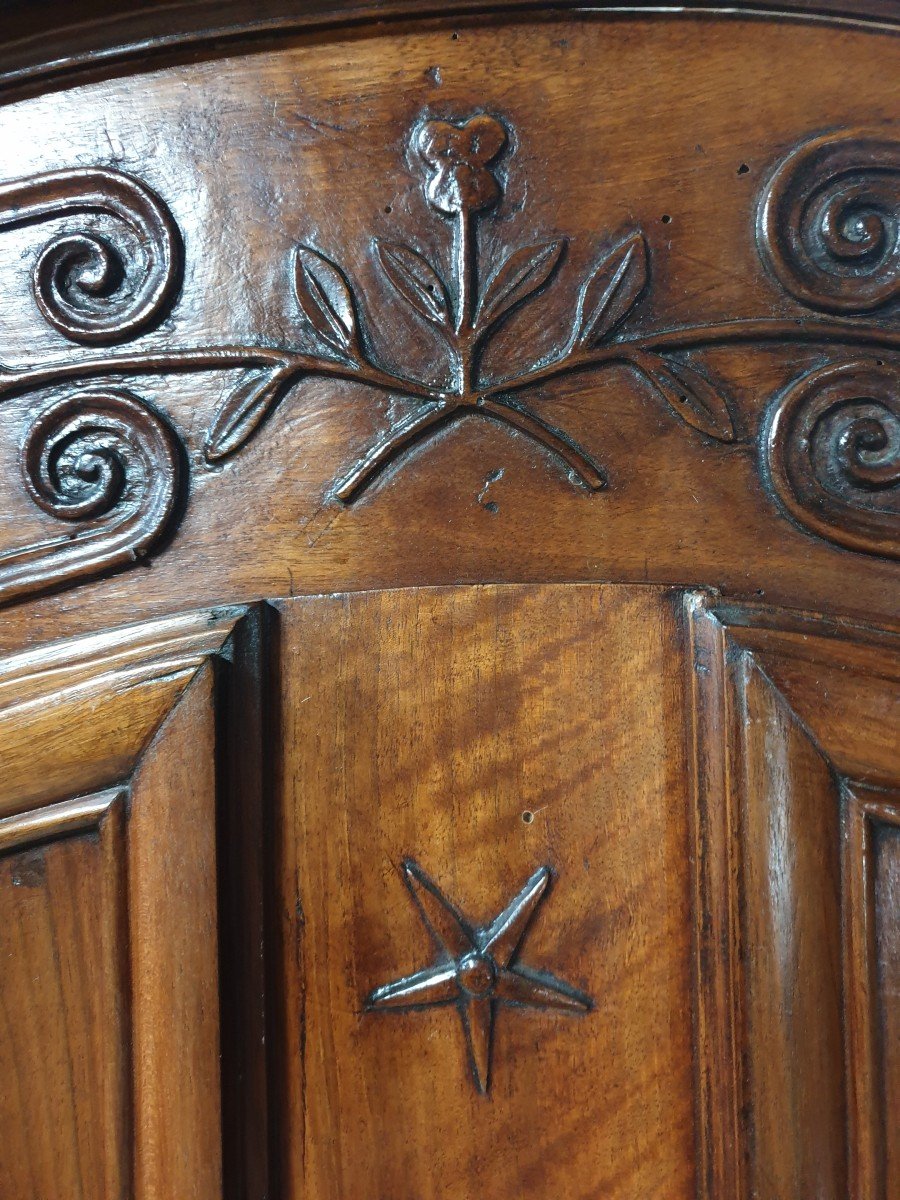 Louis XV Wardrobe In Walnut, 18th Century-photo-4