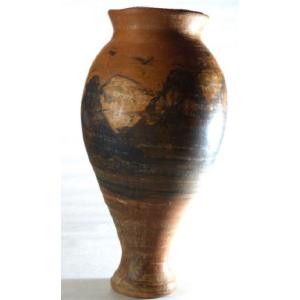 Vase en terre cuite décoré signé Jean PAULET