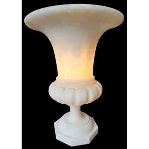 Medici-shaped Alabaster Lamp