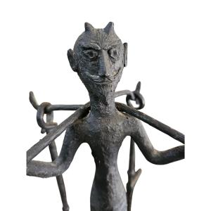 Handcrafted Wrought-iron Fireplace Set
