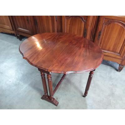 Table Gateleg En Acajou époque 19eme Siècle