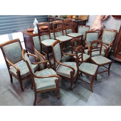 Dining Room In Crosses, Sofa, 6 Armchairs And 6 Chairs