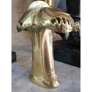 Vase En Bronze Doré Signé R Maignan , Fondeur Siot Paris
