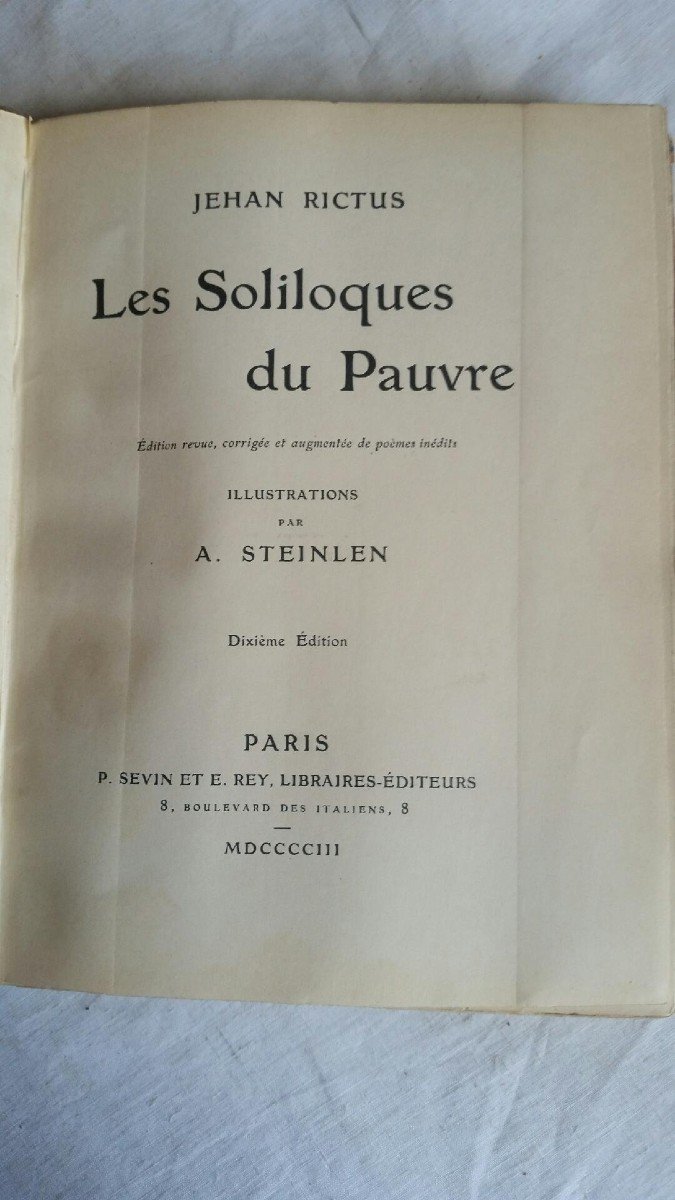 Les Soliloques Du Pauvre Jehan Rictus 1903 -photo-2