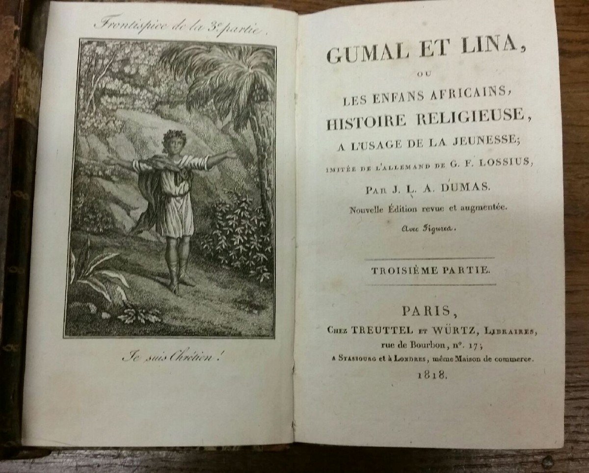 Gumal And Lina By Jla Dumas 3 Volumes 1818 Height 17 Cm Width 10 Cm 70 Euros-photo-4