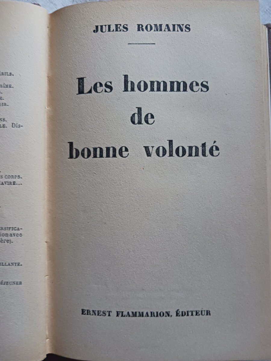 Jules Romains Les Hommes De Bonne Volonté 27 Volumes Complet Hauteur 19 Cm Largeur 12 Cm 120 €-photo-2