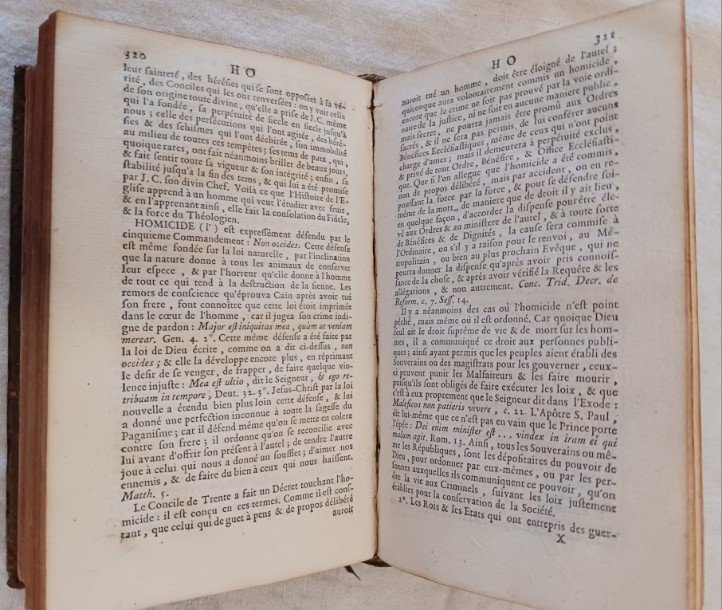 Dictionnaire Théologique Par Alletz 1767 Bon état -photo-1