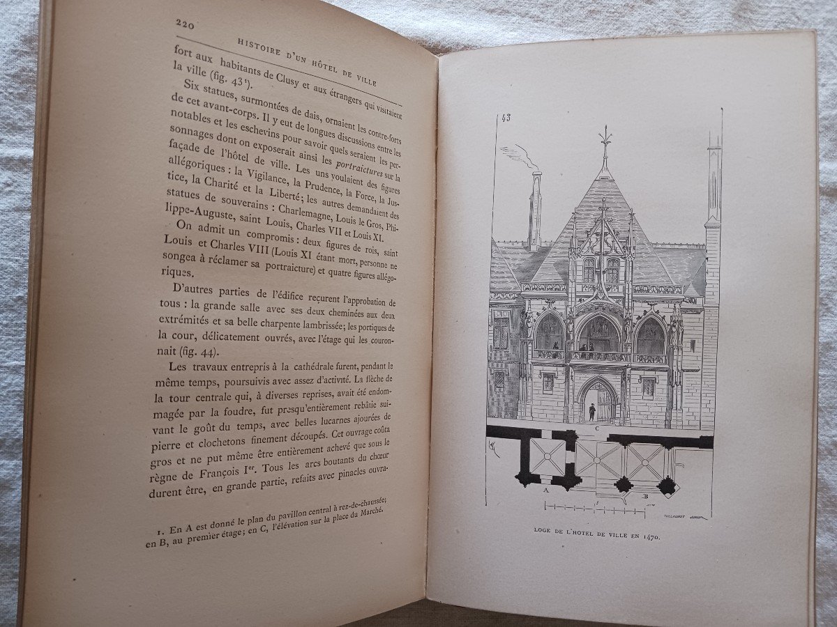 Histoire d'Un Hôtel De Ville Et d'Une Cathédrale  Par Viollet Le Duc   1878  90 Euros-photo-4