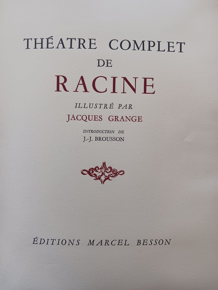 Théâtre Complet De Racine  1948   60 Euros