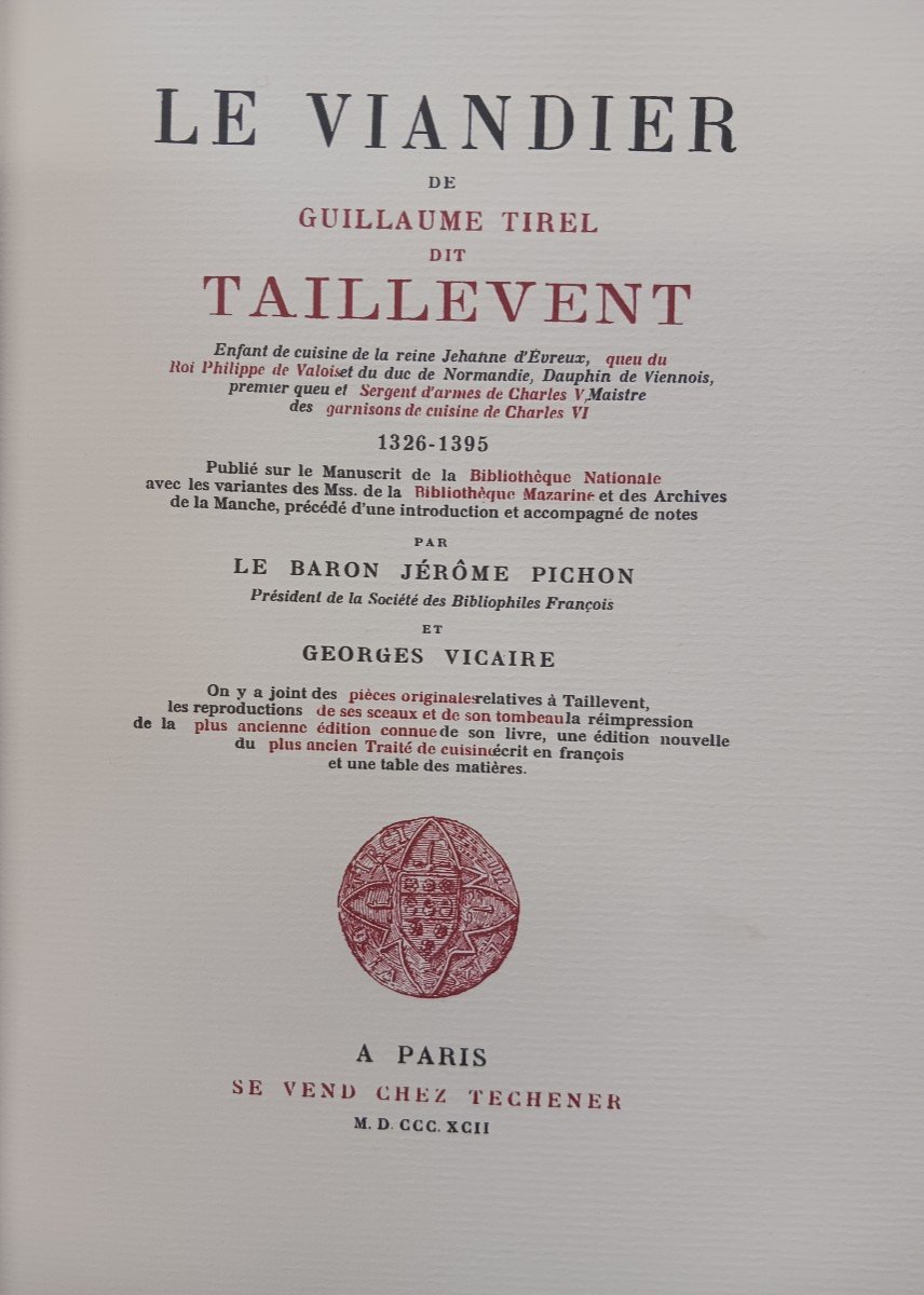 Le Viandier De Taillevent    1991 70 Euros-photo-2