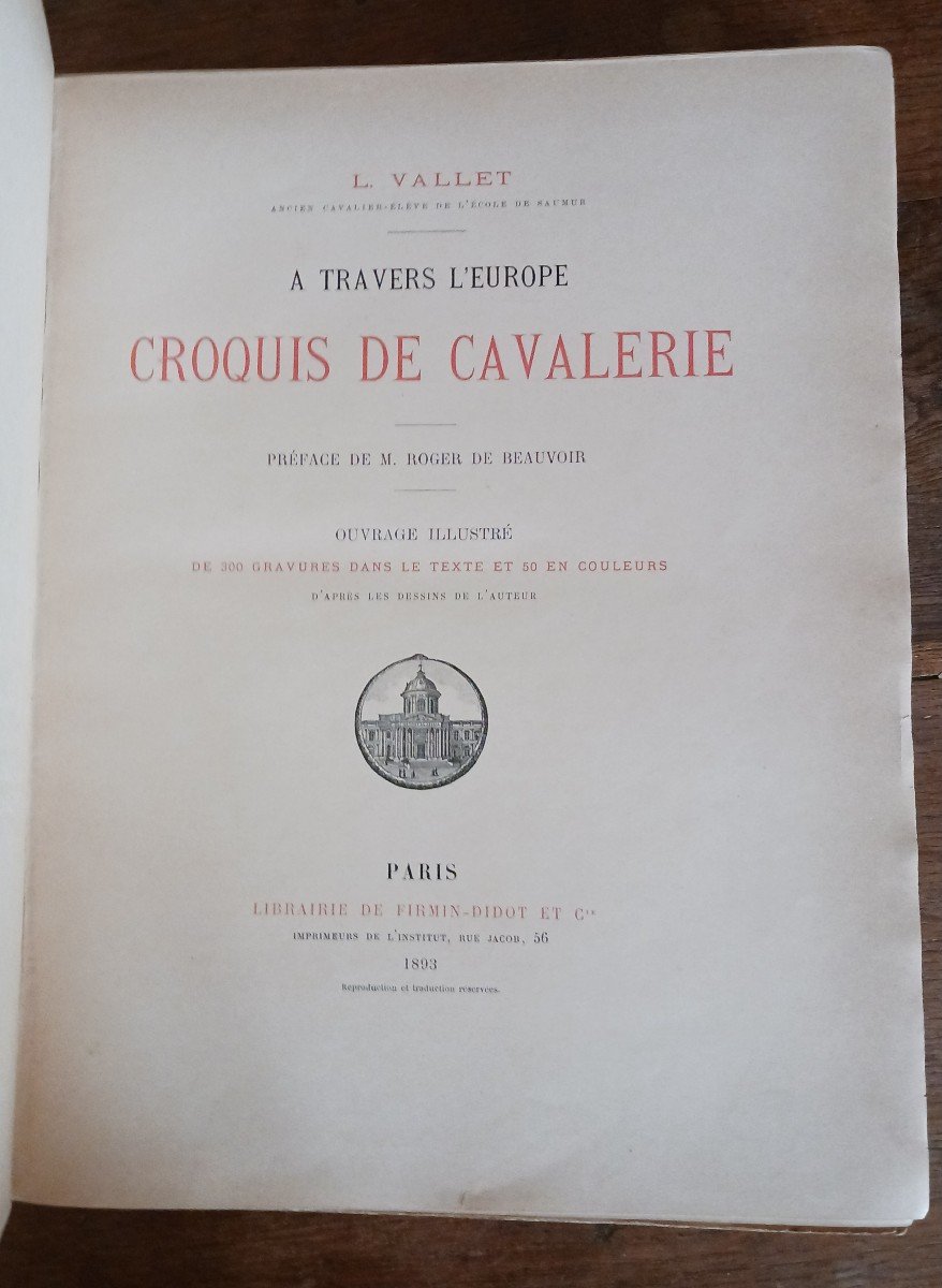 Cavalry Sketch By L. Vallet / 1893