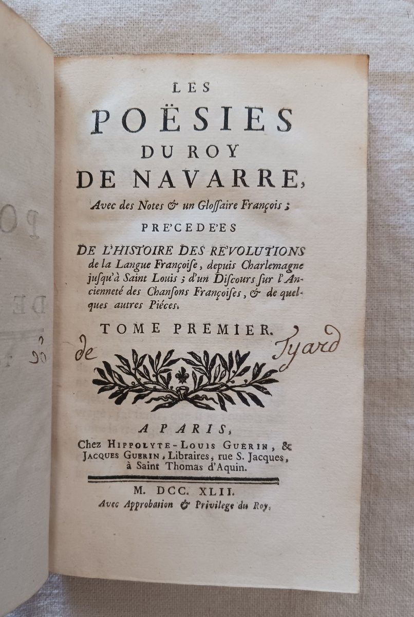 Les Poésies Du Roi De Navarre   /  1742-photo-2