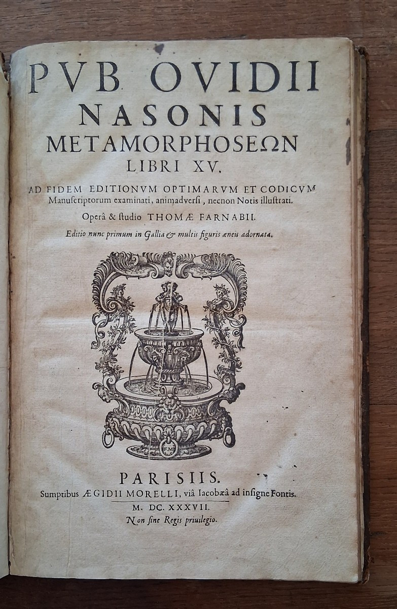 PVB  OVIDII  NASONIS  METAMORPHOSEN  / 1637