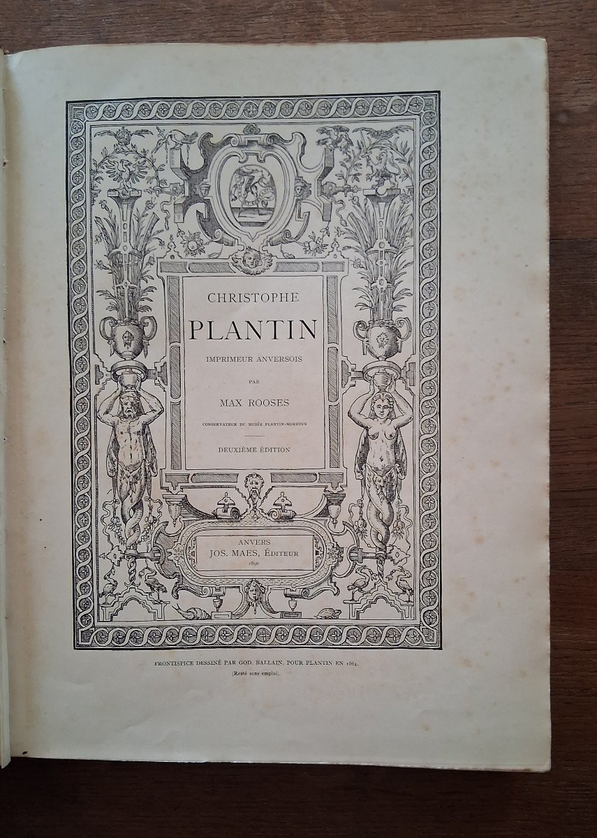 Christophe PLANTIN par Max Rooses  / 1896-photo-2