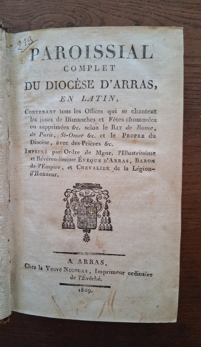 Complete Parish Of The Diocese Of Arras / 1809-photo-2