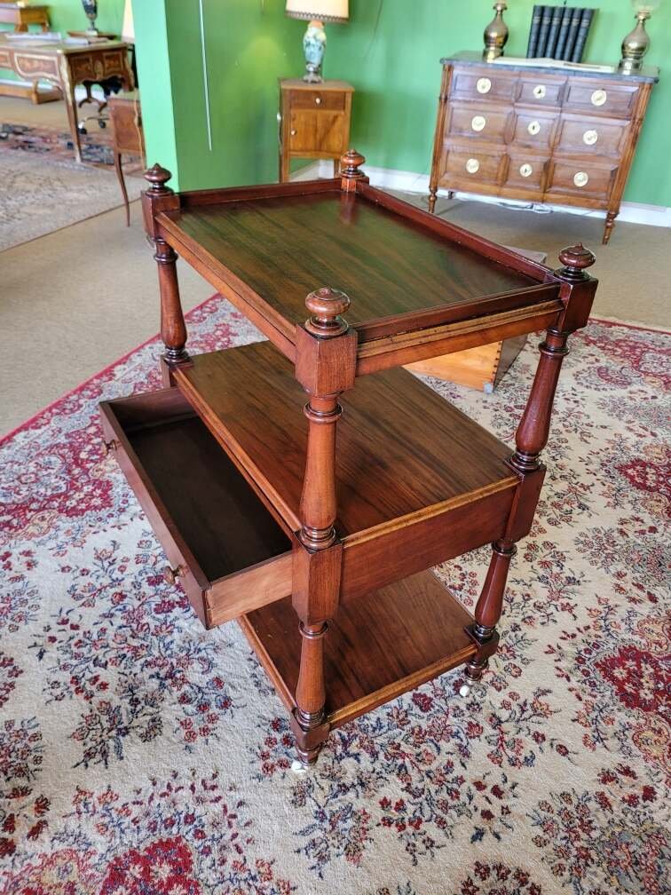 Mahogany Serving Trolley / 19th Century-photo-1
