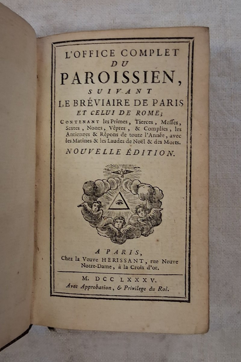 Set Of 4 Religious Books From The 18th Century-photo-4