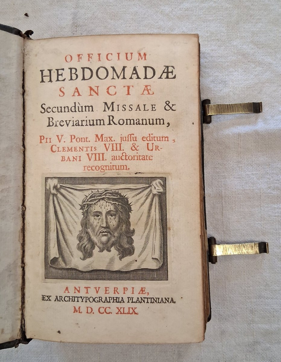 Set Of 4 Religious Books From The 18th Century-photo-4