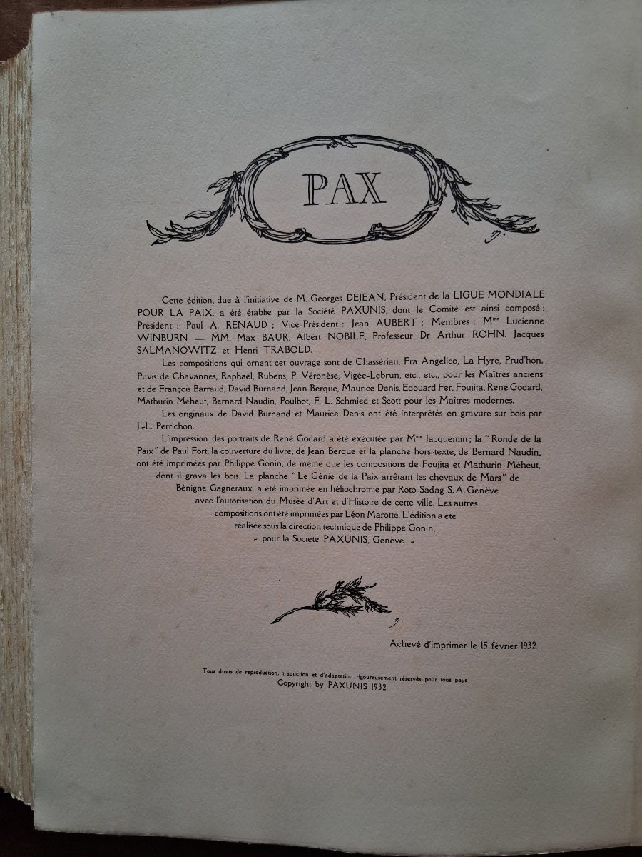 Livre d'or de la Paix   /  1932-photo-6